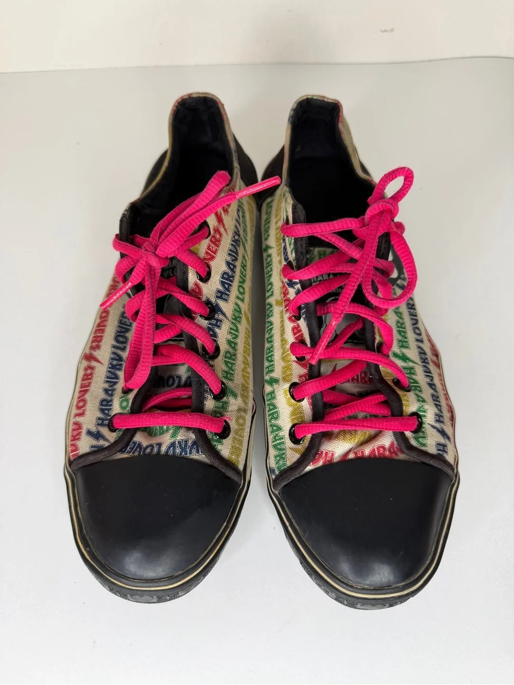 Harajuku Lovers Womens 9 Low Top Canvas Sneaker Tennis Shoe Anime Multicolor